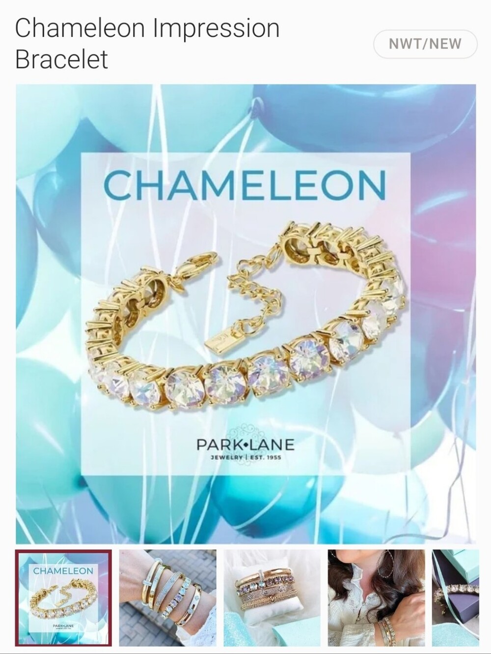 Park Lane Chamelelon impression Bracelet with Iridescent Aurora Crystals rare